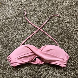 Bikini top with ripped side detail
